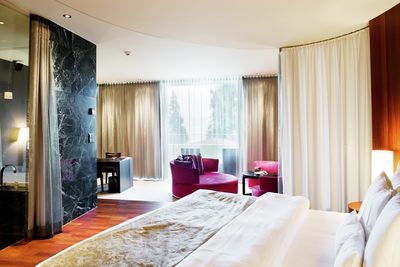 Curtain Systems, Customer Fabrics, Room shot "Hotel Park Weggis", Switzerland